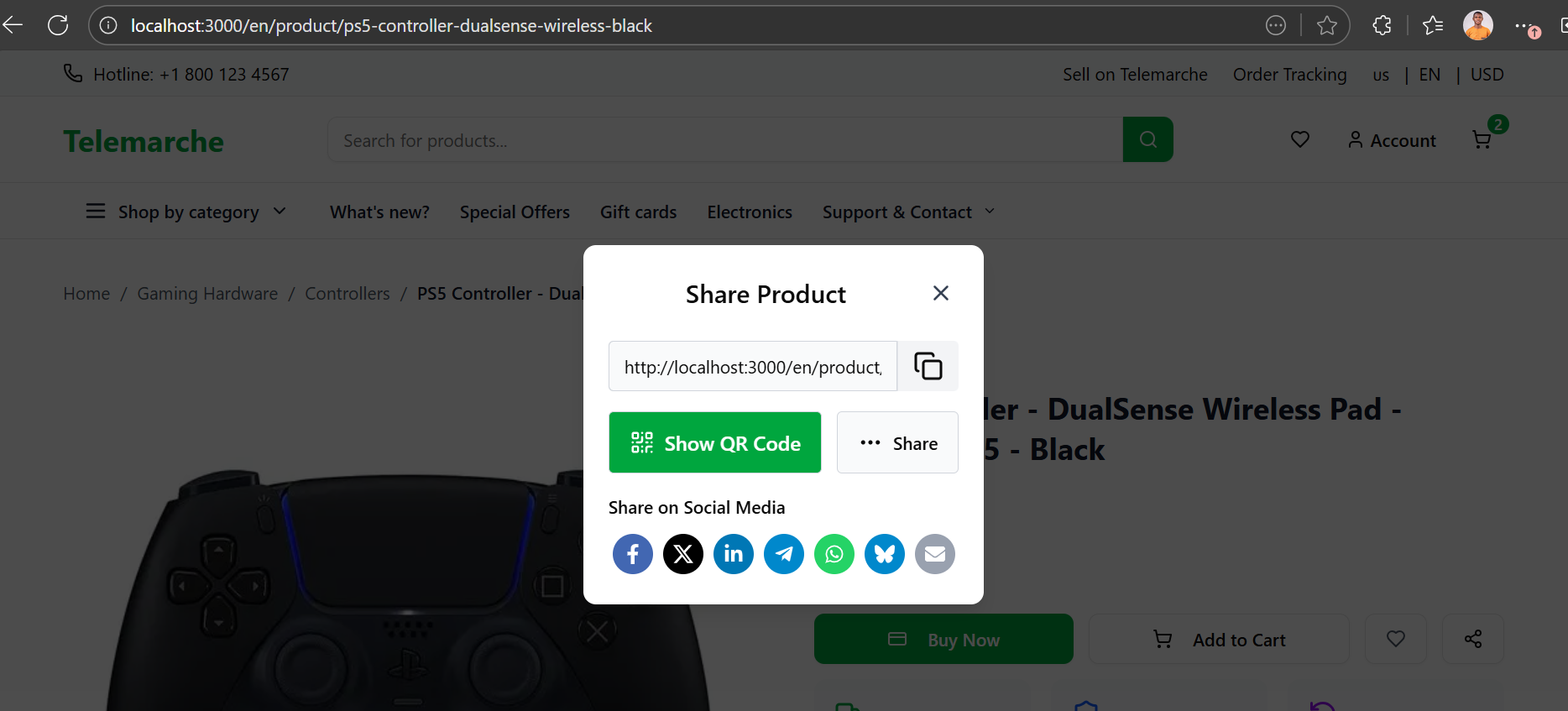 Telemarche share product